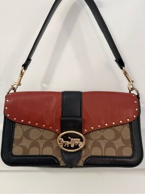 Coach tricolored leather purse